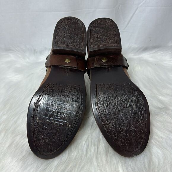 UGG Pure NWOT Darling Wool Lined Harness Style Cowboy Booties Sz 5 - Picture 8 of 8